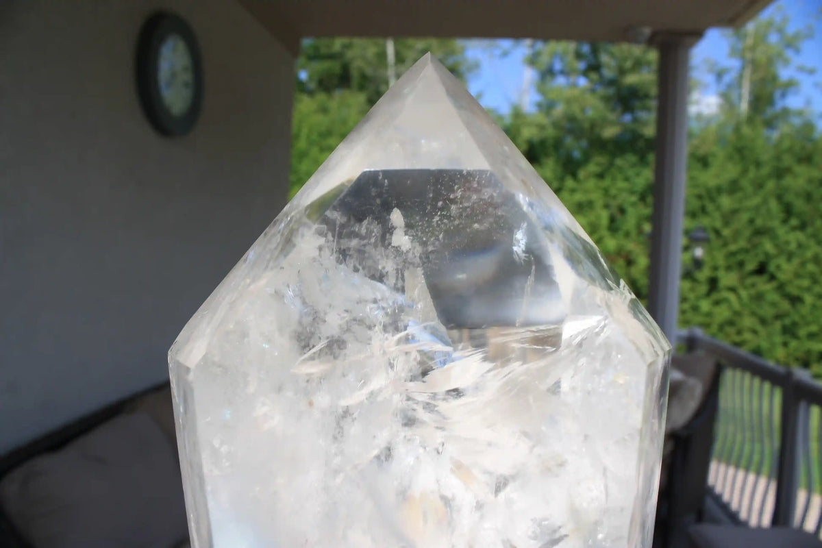 MASTER CRYSTAL XL Blue Amphibole Quartz Tower from Brazil
