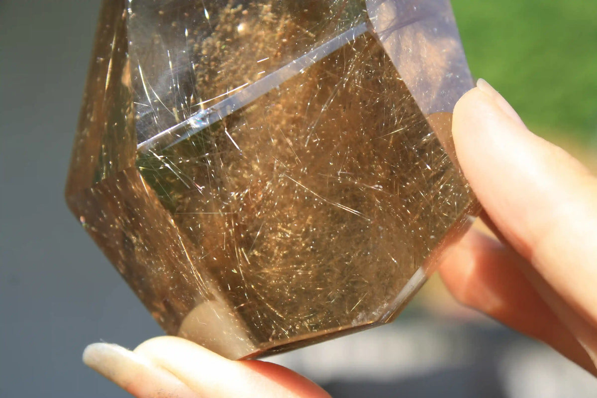 golden rutile in quartz, quartz crystal , quartz freeform, rutile quartz crystal, canadian crystal shop
