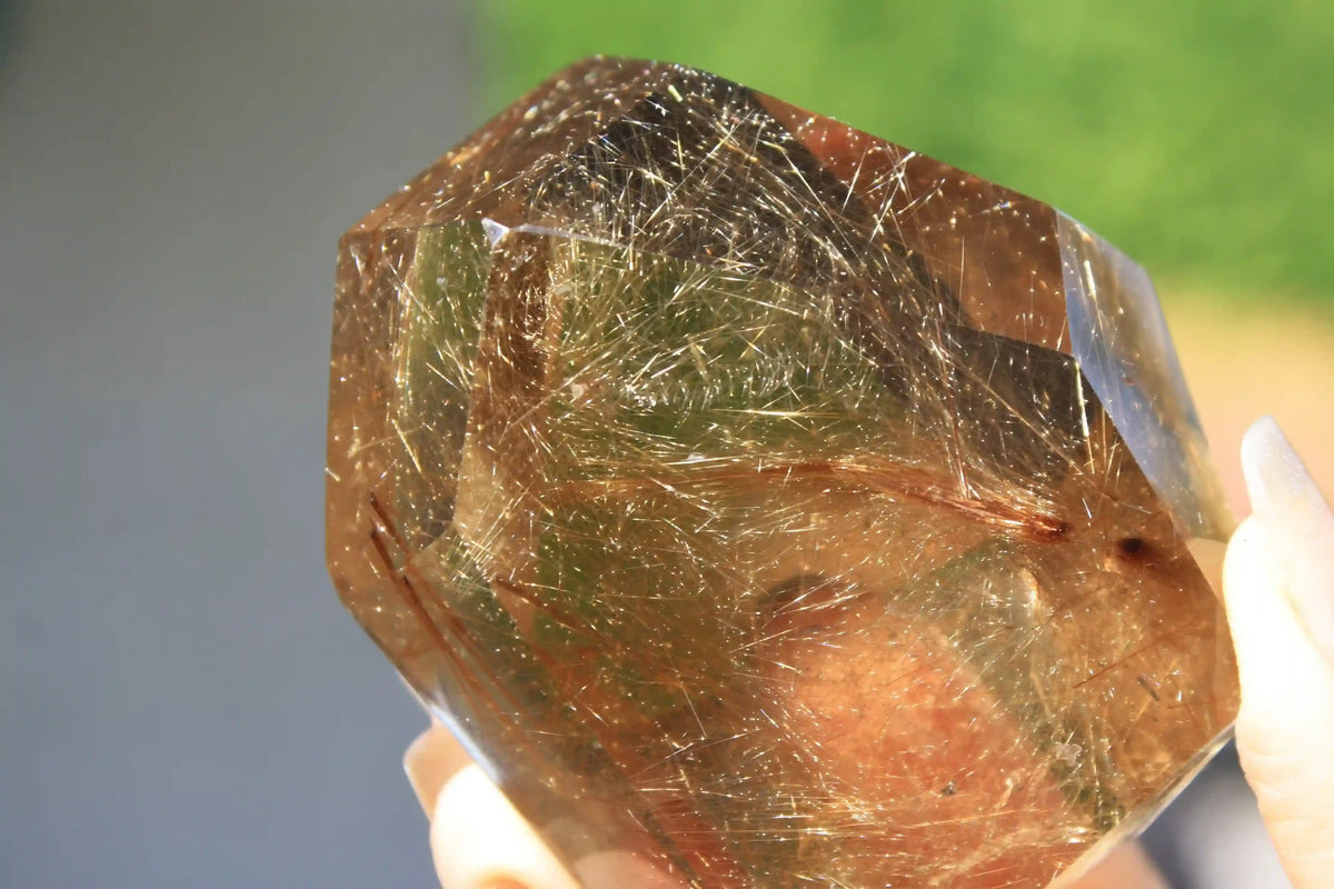 golden rutile in quartz, quartz crystal , quartz freeform, rutile quartz crystal, canadian crystal shop
