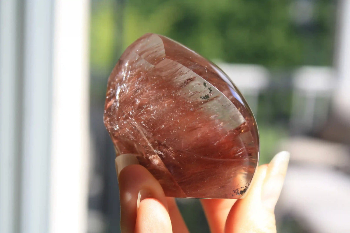 Pink and Red Amphibole Freeform