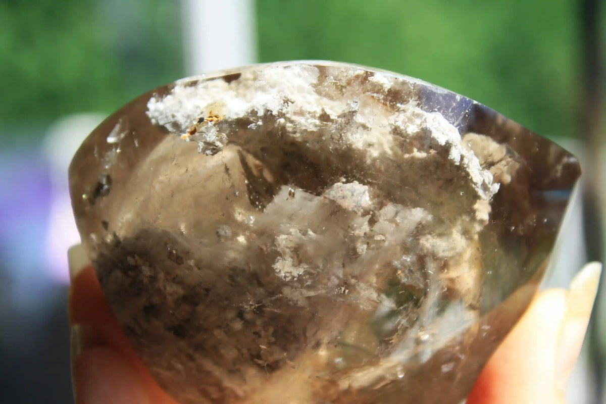 Unique Inclusion Quartz Flame with Rutile