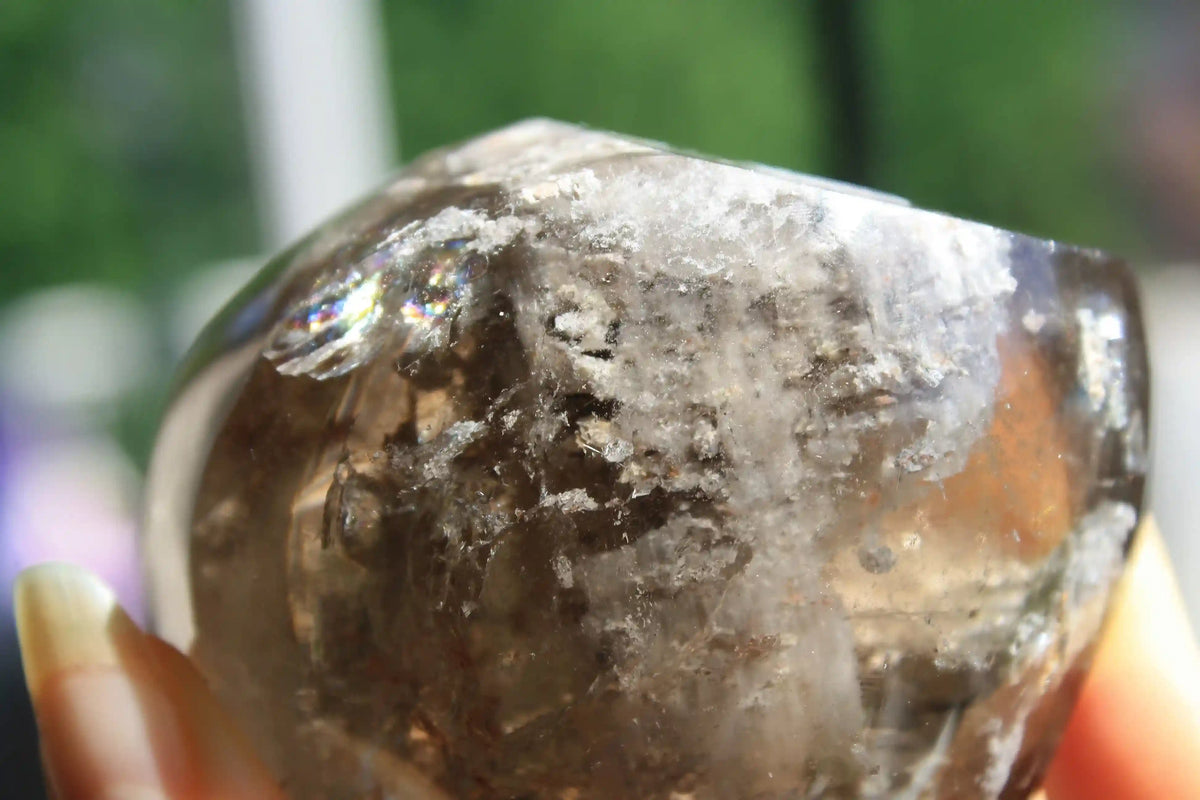 Unique Inclusion Quartz Flame with Rutile