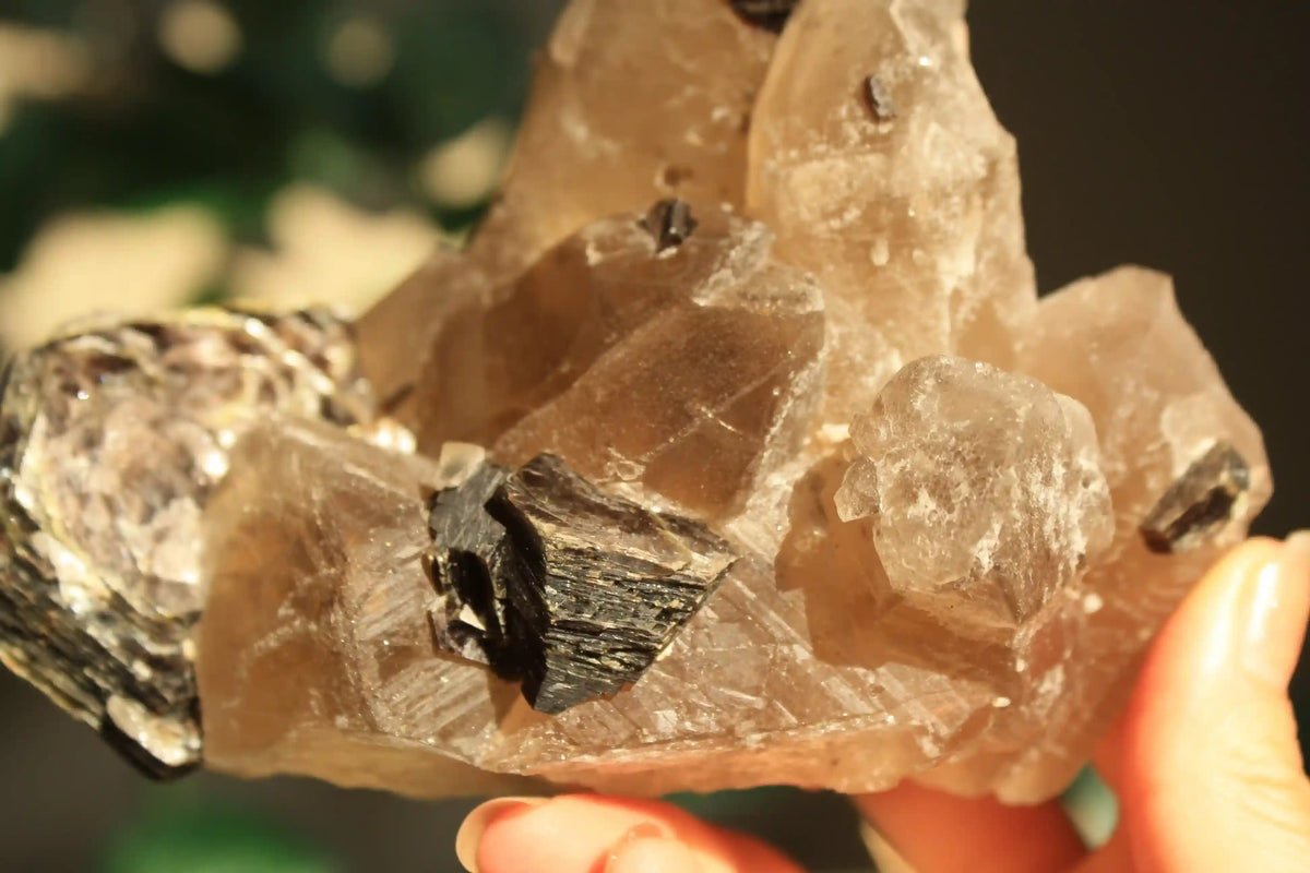 Citrine tower, real citrine, citrine with rutile, rutile citrine tower, citrine from brazil, Canadian crystal shop, citrine with lepidolite, citrine with mica