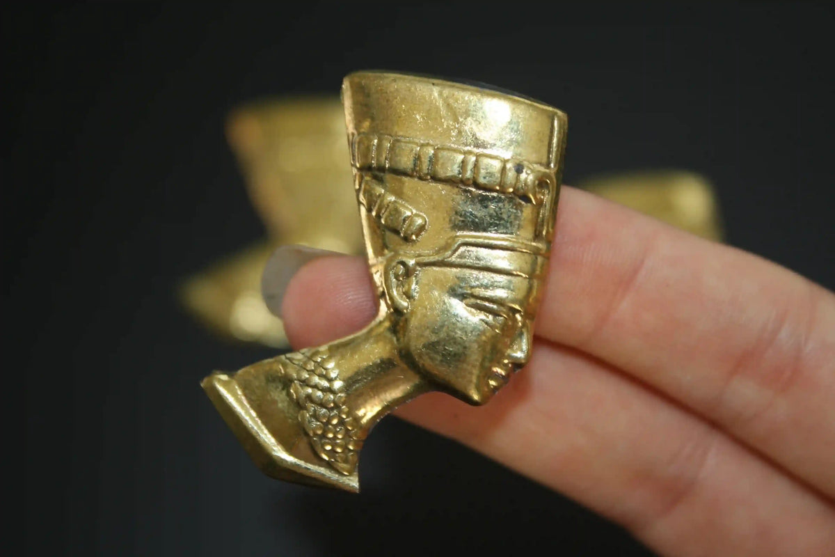 Egyptian Queen Nefertiti Brass Amulet