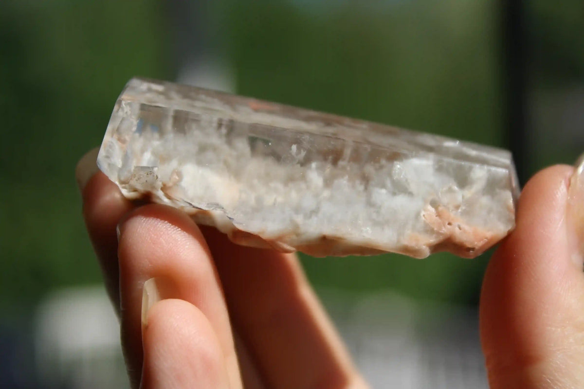 Rare Coral Amphibole Quartz Freeform