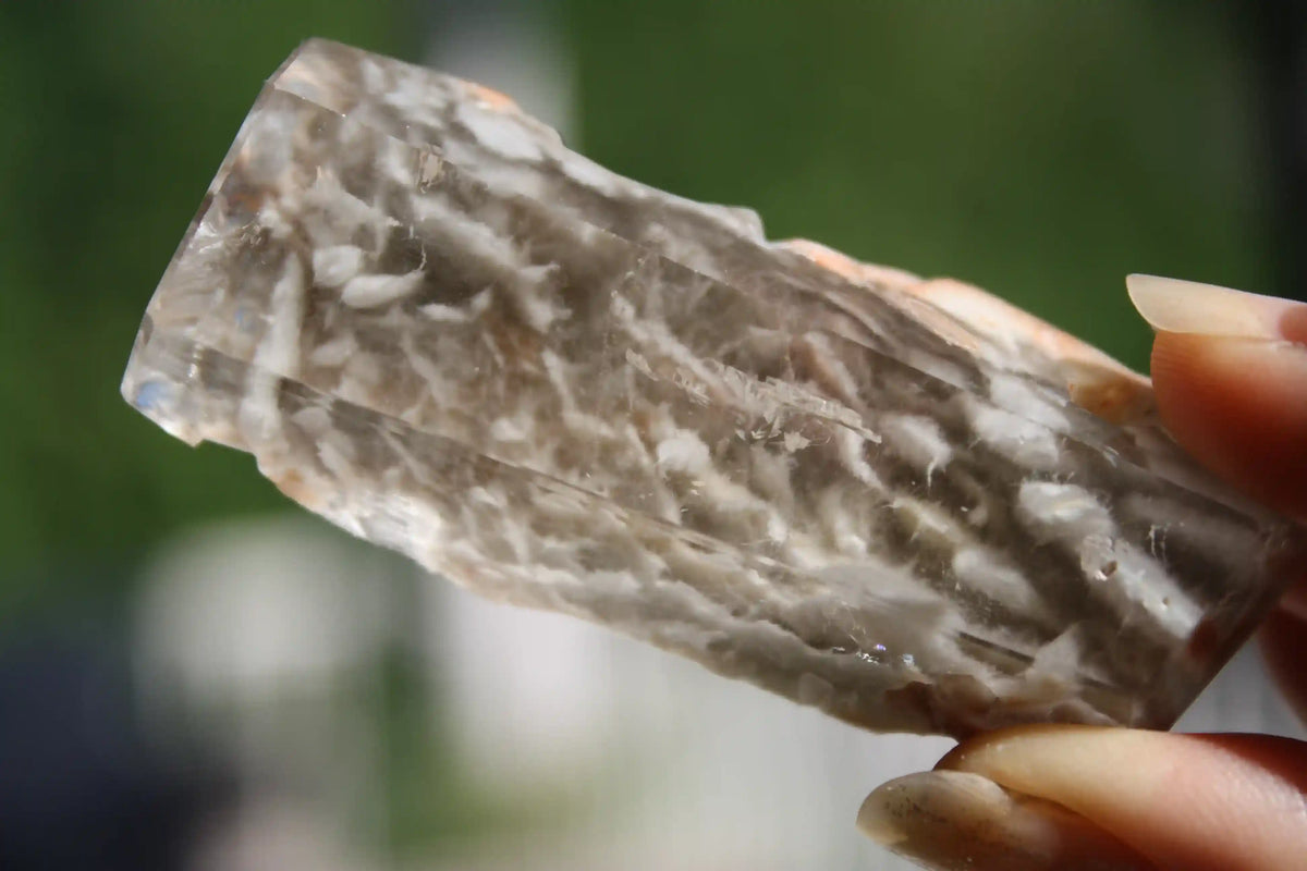 Rare Coral Amphibole Quartz Freeform
