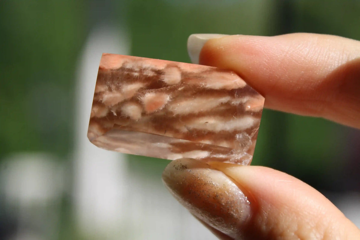 Amphibole quartz crystal , pink amphibole, red amphibole, Canadian crystal shop, amphibole tower, unique inclusion crystal, coral amphibole
