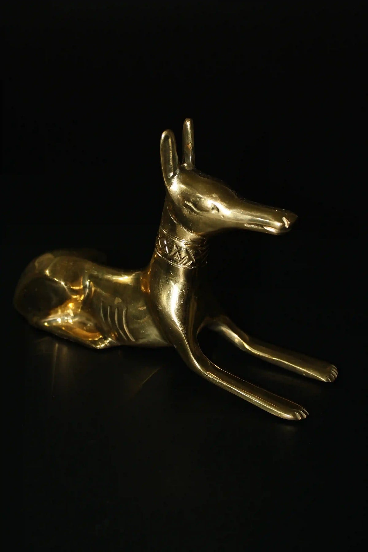 Egyptian Jackal Statue Anubis God - Small