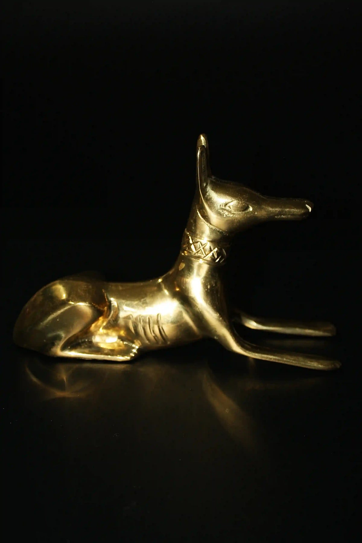 Egyptian Jackal Statue Anubis God - Small