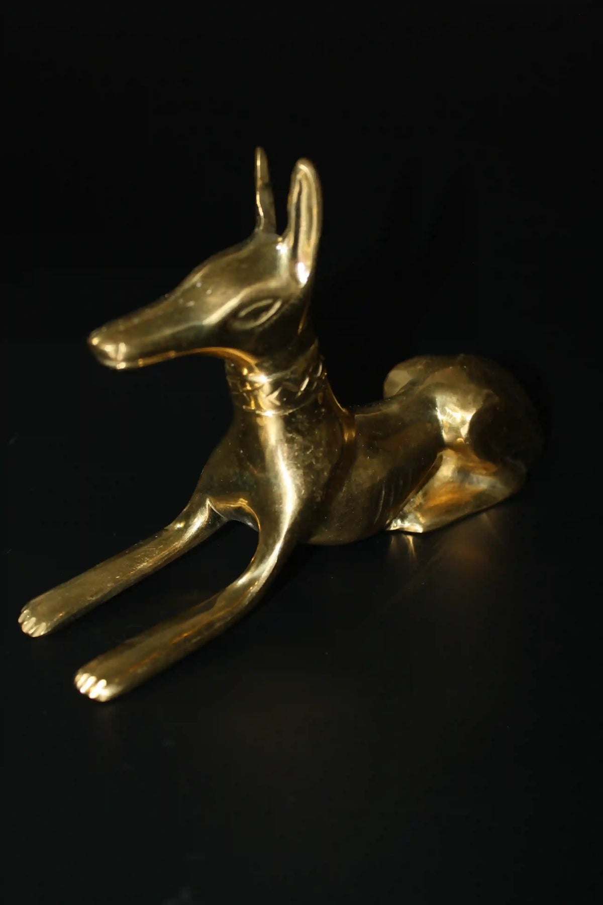Egyptian Jackal Statue Anubis God - Small