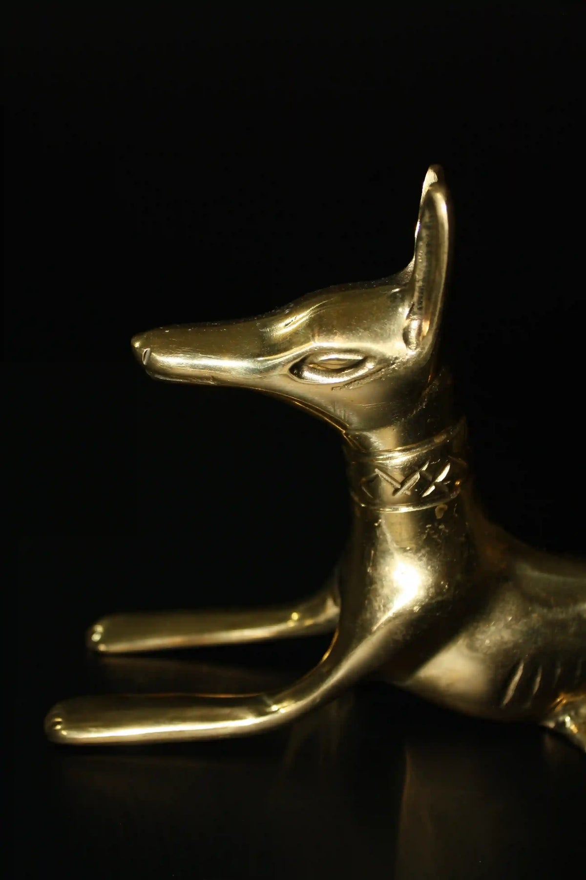 Egyptian Jackal Statue Anubis God - Small