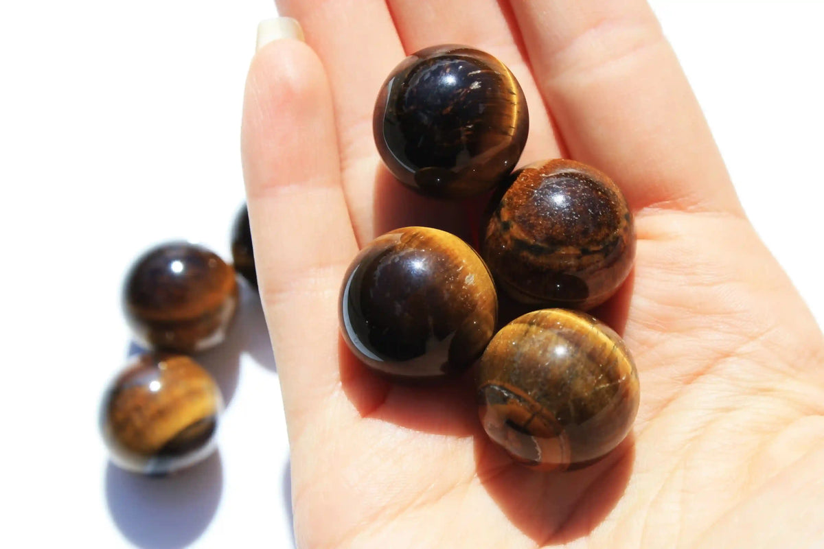 Tigers eye mini sphere, tigers eye sphere, tigers eye crystal, Canadian crystal shop, crystal shop, tigers eye stone, empowerment crystal