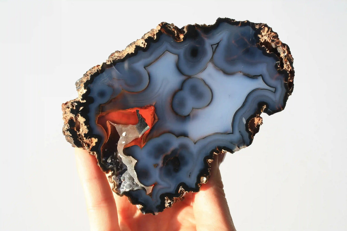 Red fox agate, fire fox agate, volcanic agate geode, fire fox agate slice, red fox agate slice, red fox agate geode, Canadian crystal shop