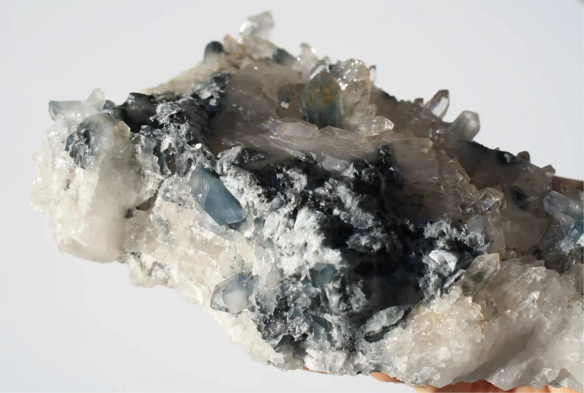 Blue Tara quartz, blue tara cluster, blue tara inclusion crystal , blue inclusion quartz, tara cluster, crystal tara cluster, Canadian crystal shop, blue quartz cluster