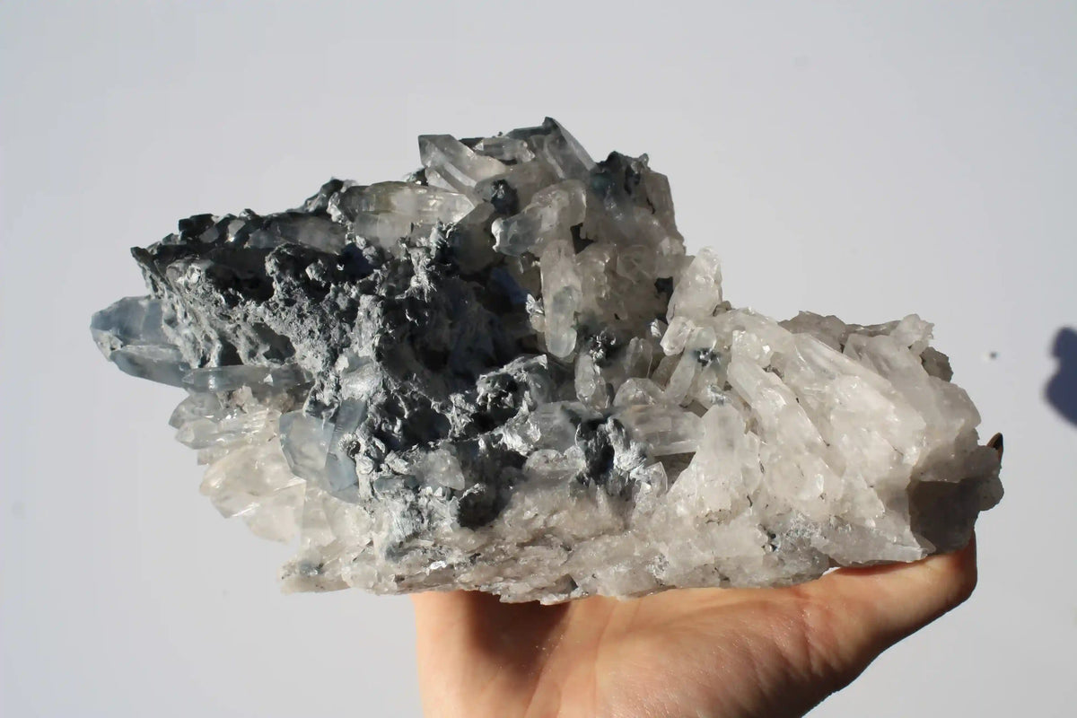 Blue Tara quartz, blue tara cluster, blue tara inclusion crystal , blue inclusion quartz, tara cluster, crystal tara cluster, Canadian crystal shop, blue quartz cluster