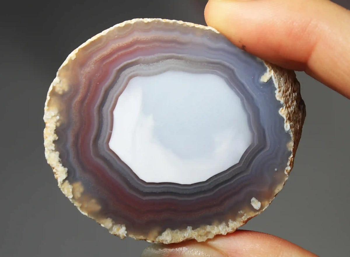 Pink and Blue Swazi Agate Pair with Banding
