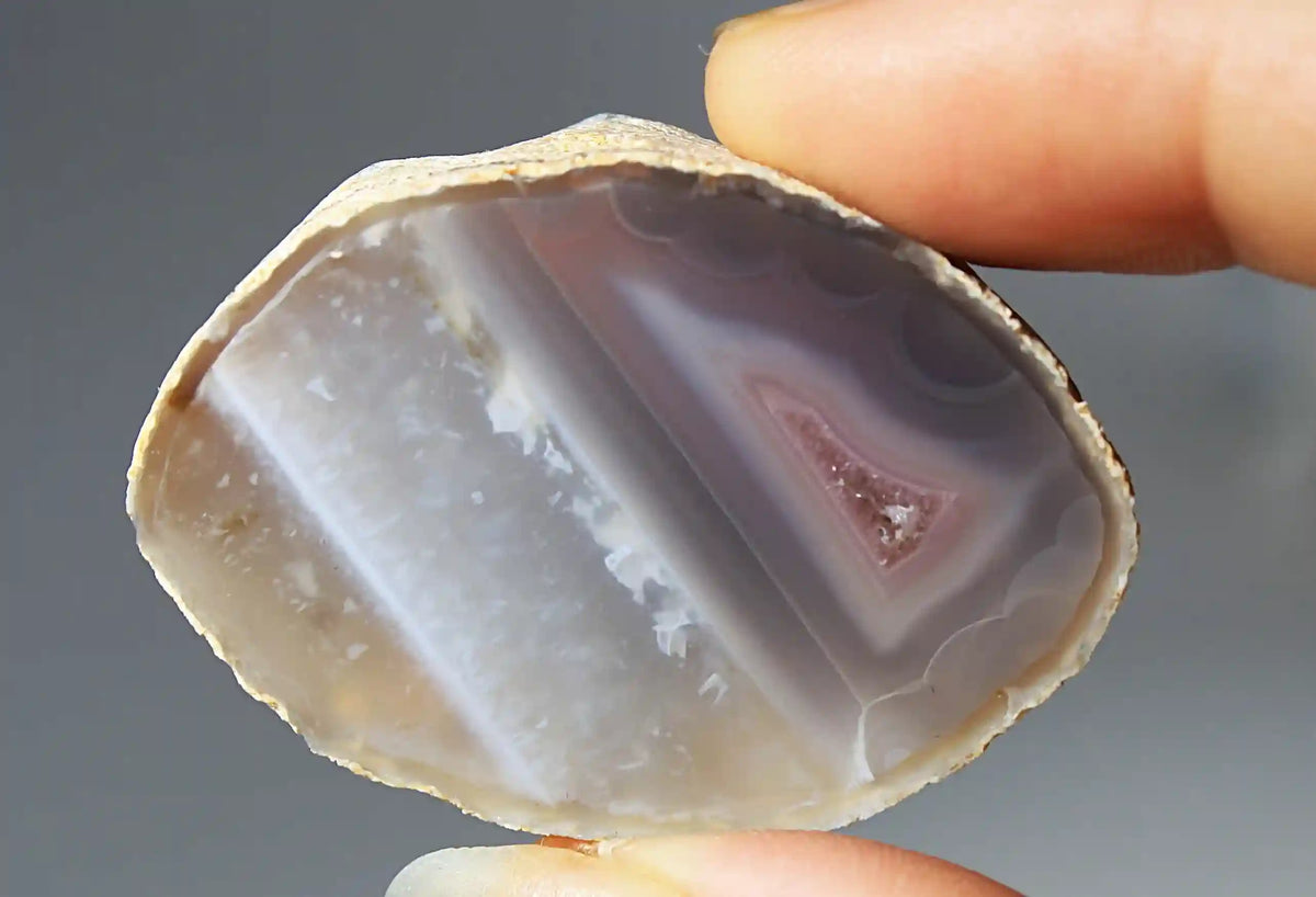 Pink Swazi Agate Pair with Banding