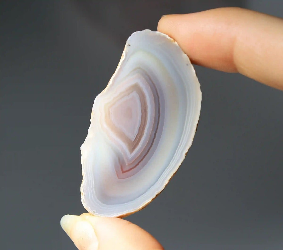 Pink and Blue Swazi Agate Pair with Banding