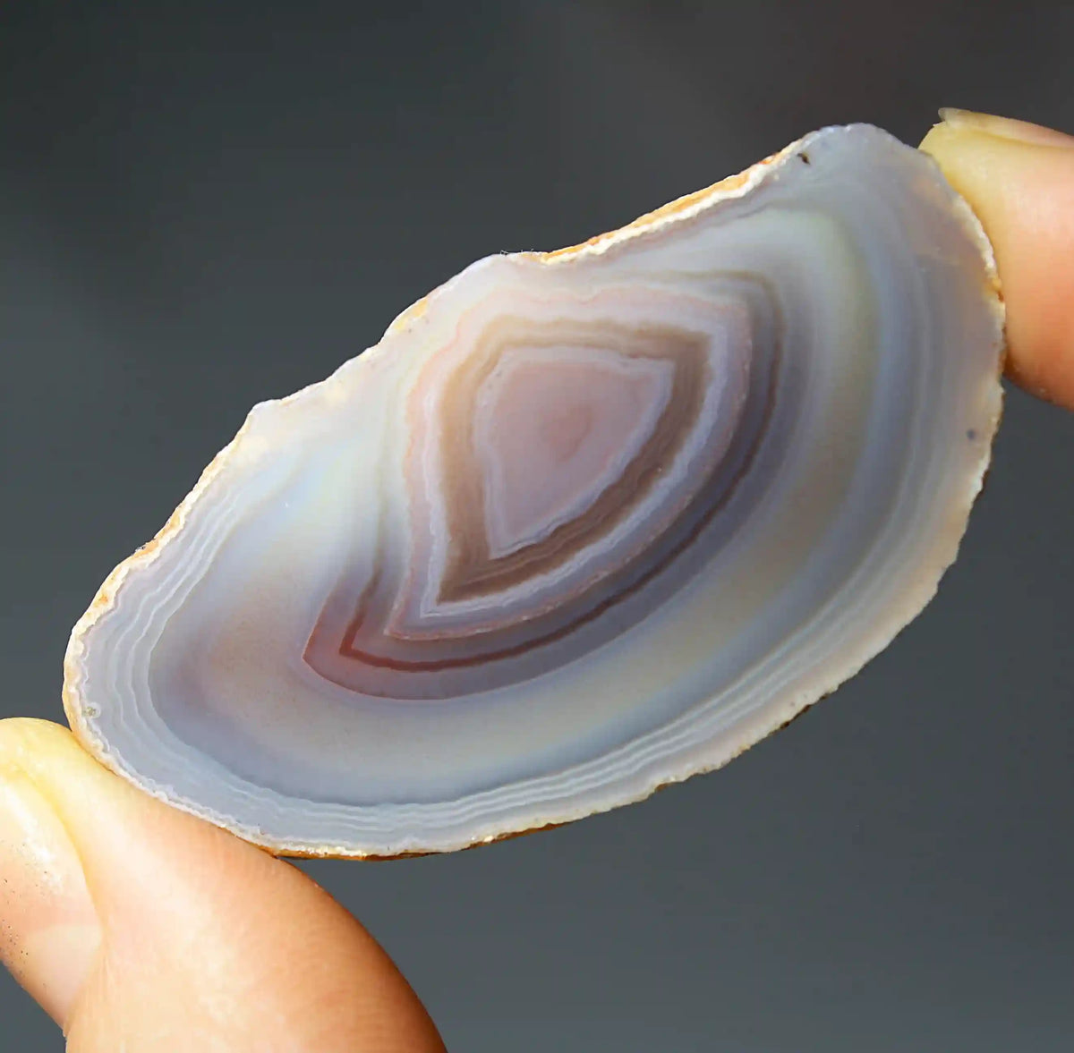 Pink and Blue Swazi Agate Pair with Banding