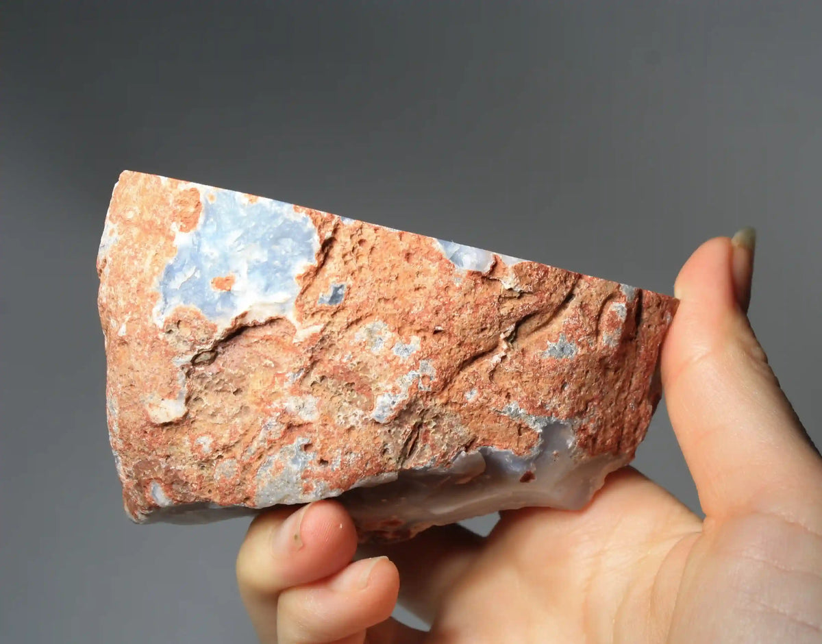 Vibrant Pink and Blue Swazi Agate Slice