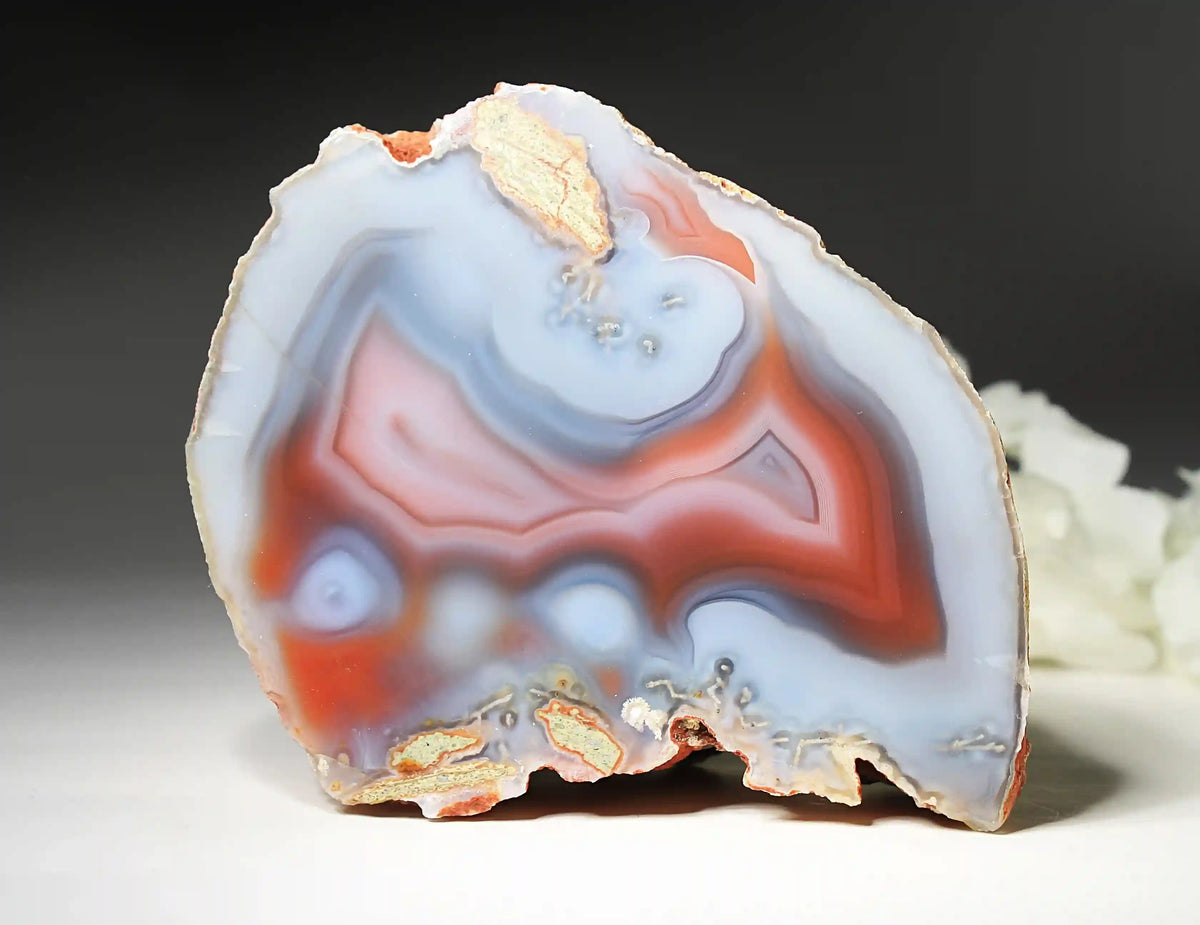 Large Vibrant Pink and Blue Swazi Agate Slice