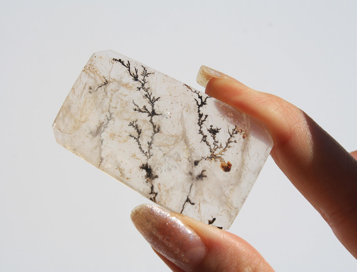 Dendritic Quartz | Dendritic Inclusion inside Quartz | Dendritic Quartz Cabochon | Inclusion Quartz | Tree Inclusion Quartz