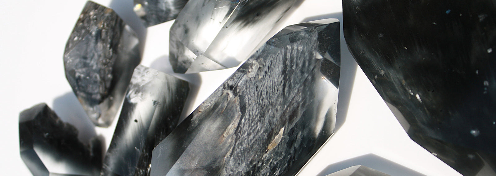 Unique inclusion quartz crystal, rare quartz variety with natural mineral inclusions and clarity