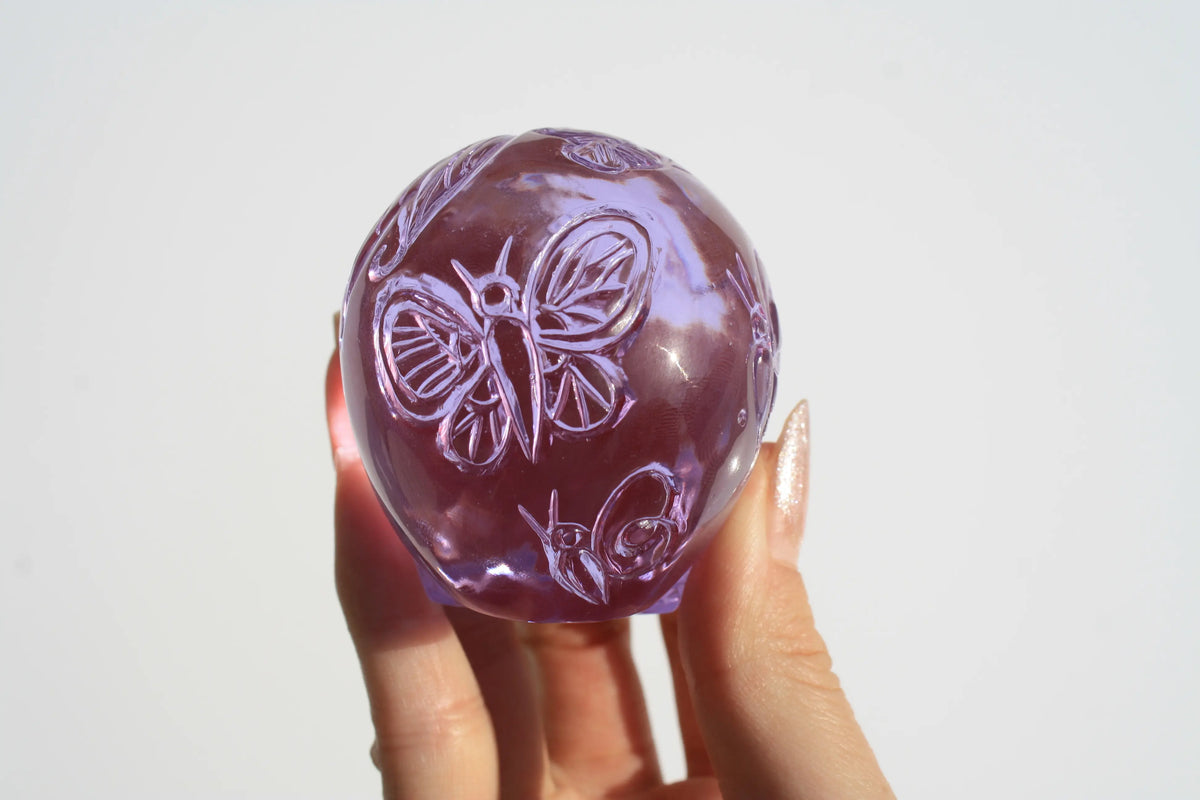 Purple Obsidian Fairy Designed Skull by Vikas Meena