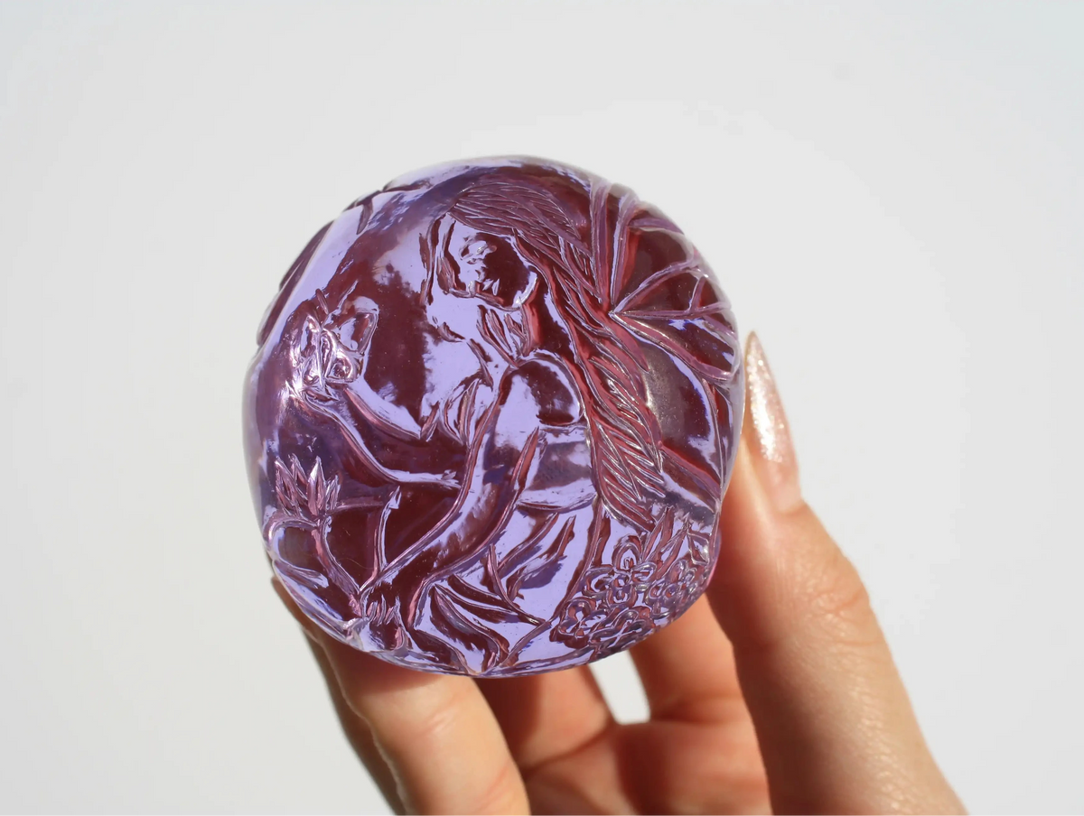 fairy carved crystal