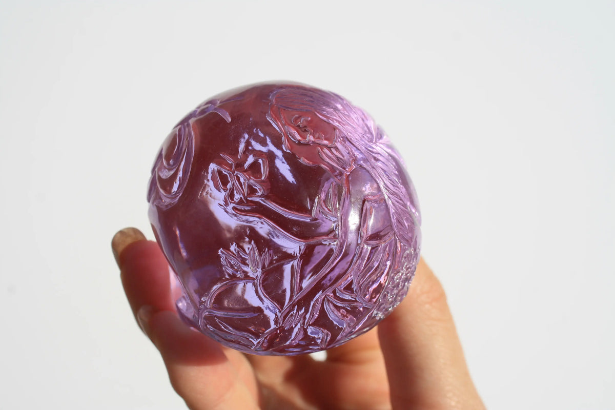 Purple Obsidian Fairy Designed Skull by Vikas Meena