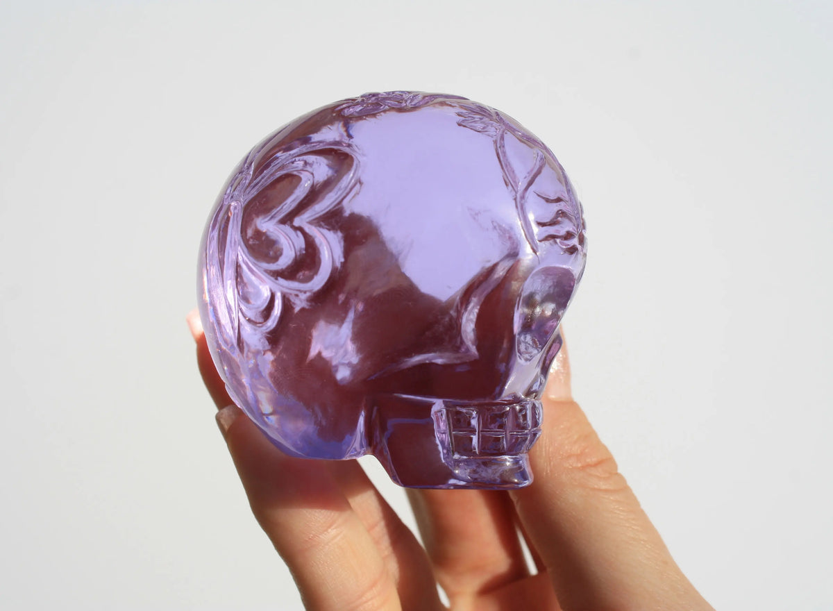 Purple Obsidian Fairy Designed Skull by Vikas Meena