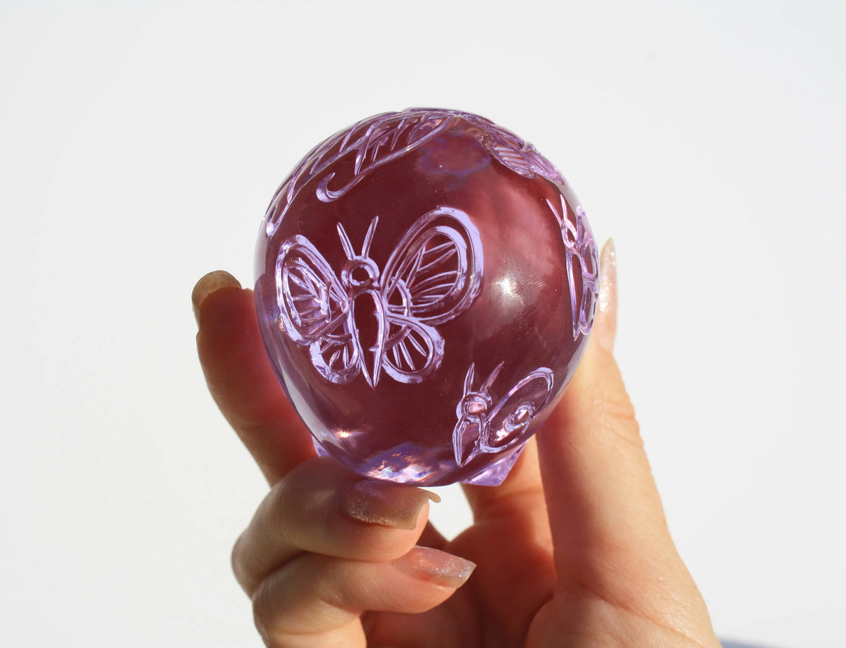 Purple Obsidian Fairy Designed Skull by Vikas Meena