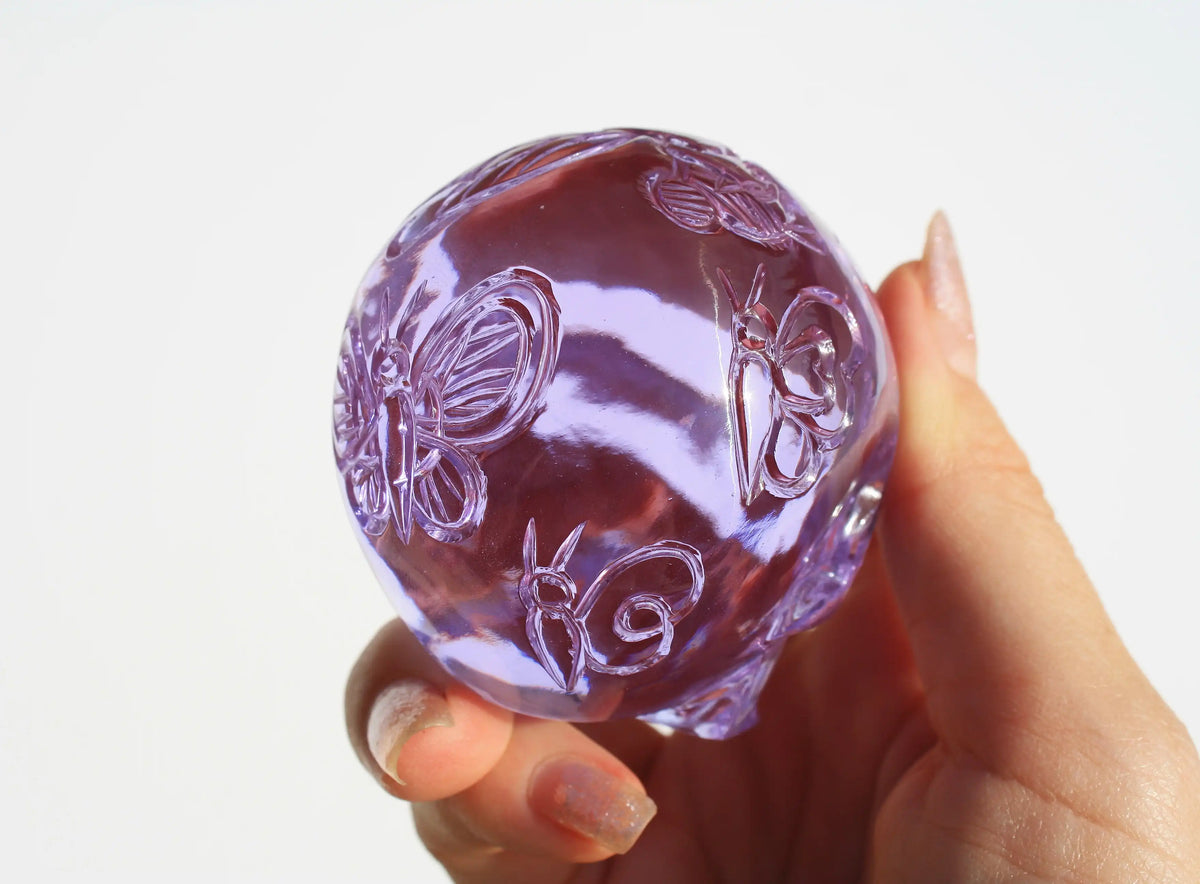 Purple Obsidian Fairy Designed Skull by Vikas Meena