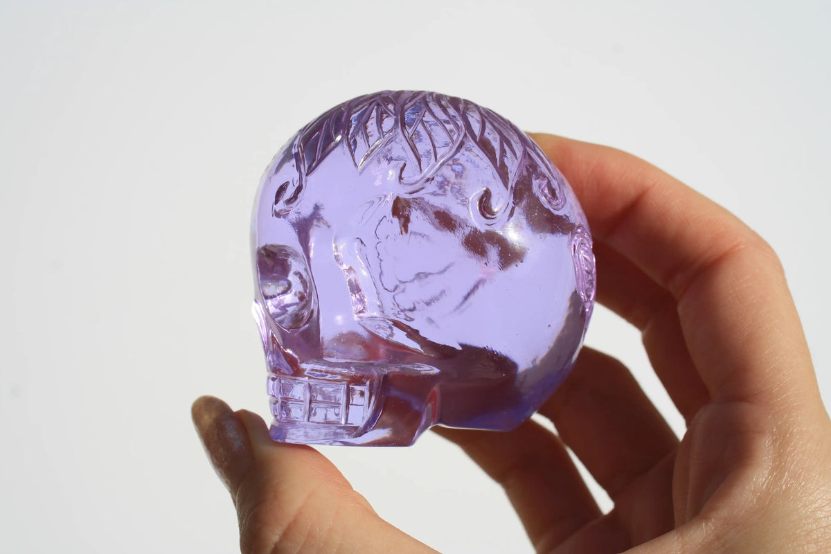 Purple Obsidian Fairy Designed Skull by Vikas Meena