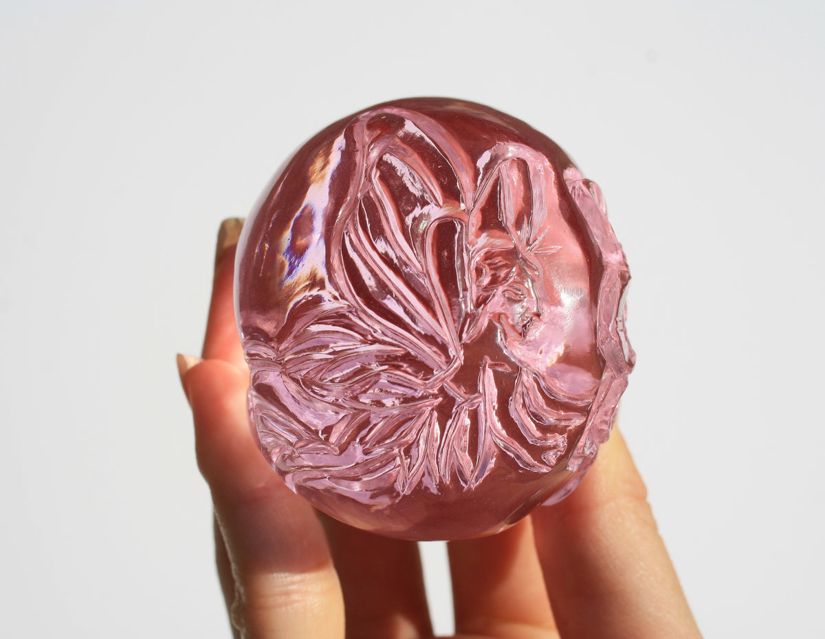 Pink Obsidian Fairy Designed Skull by Vikas Meena