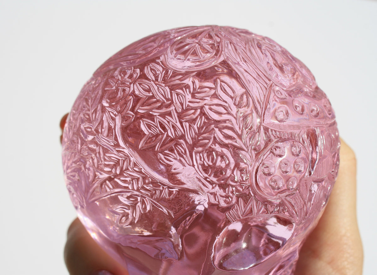 Medium Pink Obsidian Fairy Designed Skull by Vikas Meena