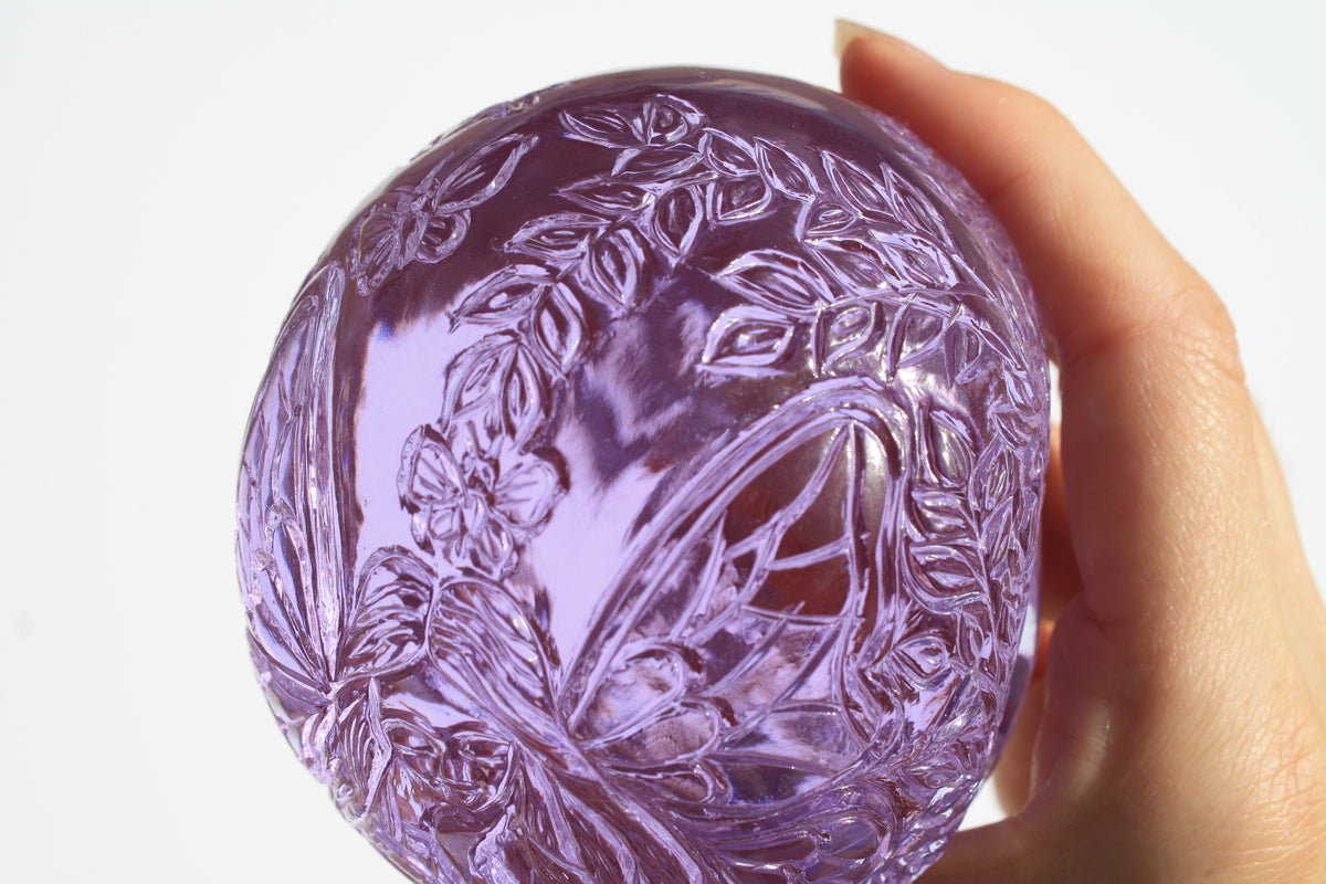 Beautiful Medium Purple Obsidian Fairy Designed Skull by Vikas Meena