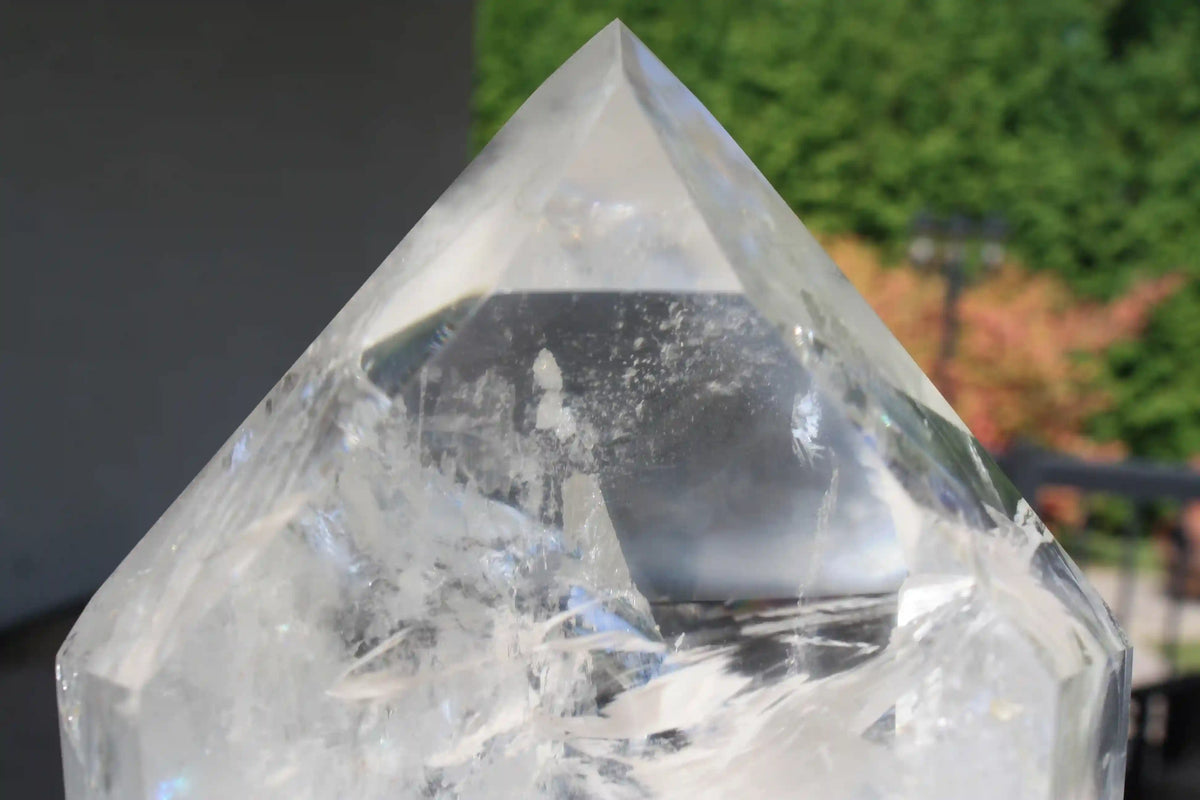 MASTER CRYSTAL XL  Blue Amphibole Quartz Tower from Brazil