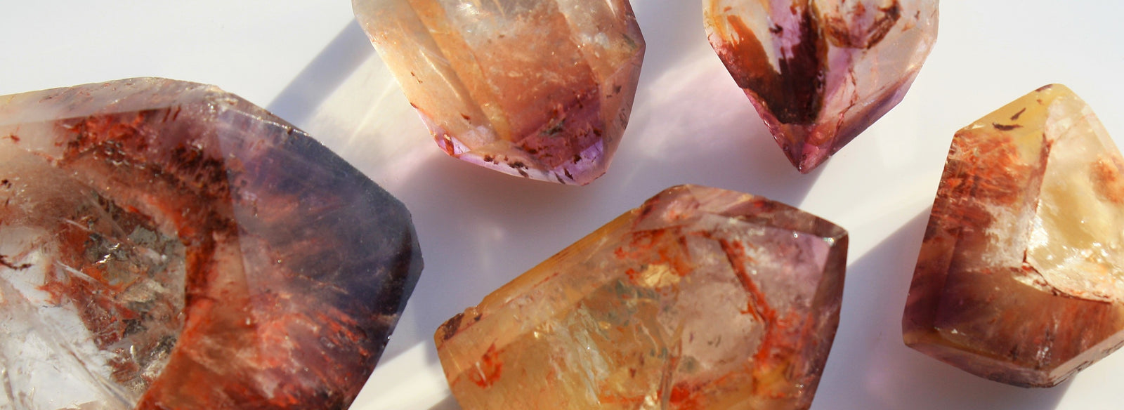 Dreamcoat Lemurian Quartz gemstone, natural quartz crystal with unique coloration and rare formation