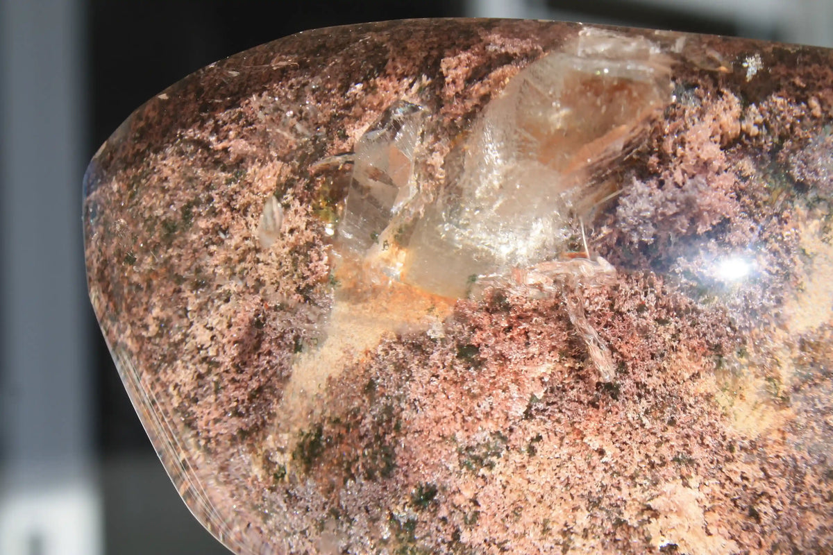 Pink AAA Grade Garden Lens with Inner Child ~ Pink Garden Quartz