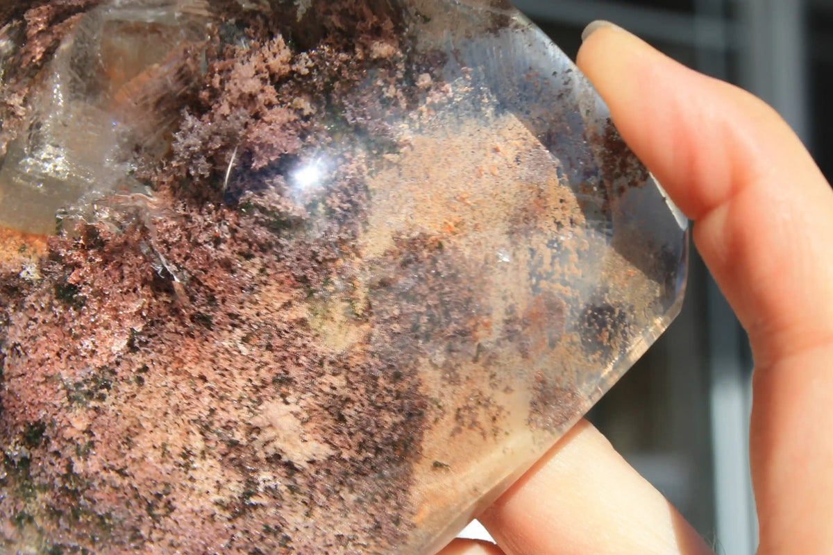 Pink AAA Grade Garden Lens with Inner Child ~ Pink Garden Quartz