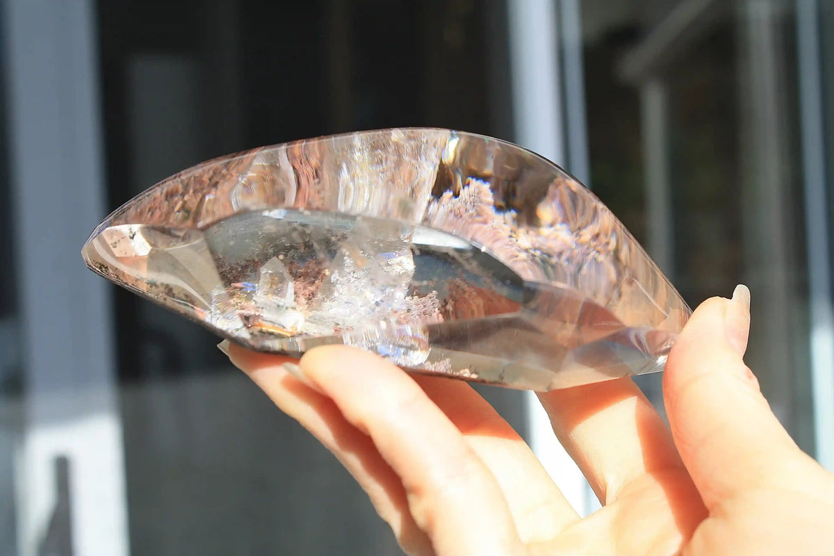 Pink AAA Grade Garden Lens with Inner Child ~ Pink Garden Quartz