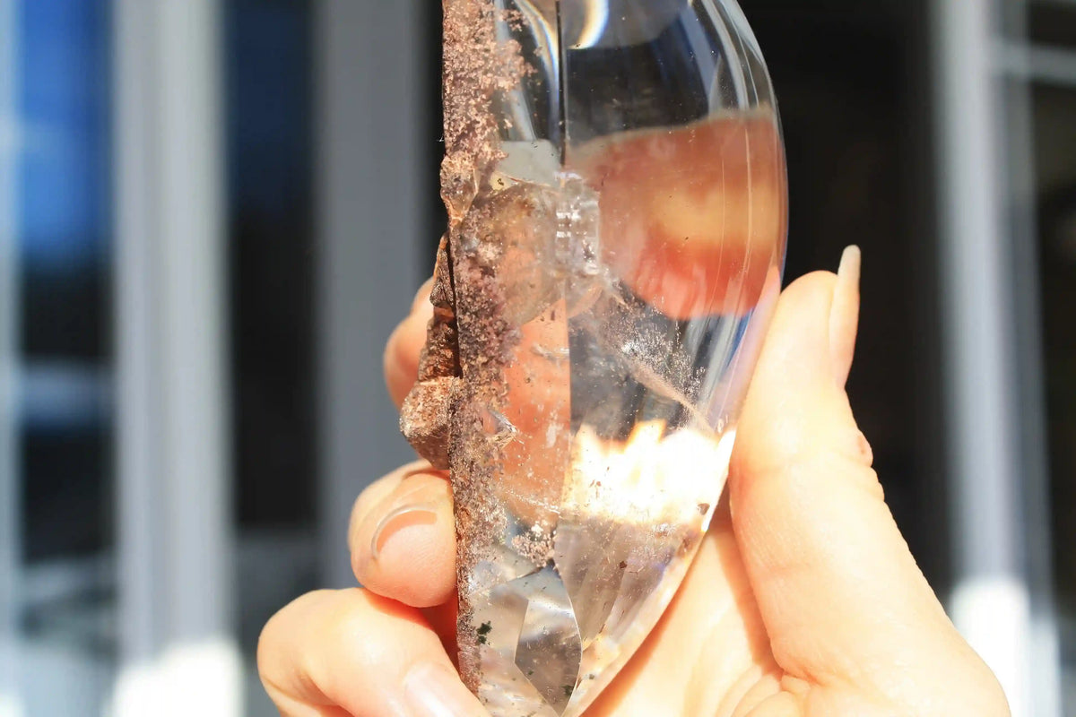 Pink AAA Grade Garden Lens with Inner Child ~ Pink Garden Quartz