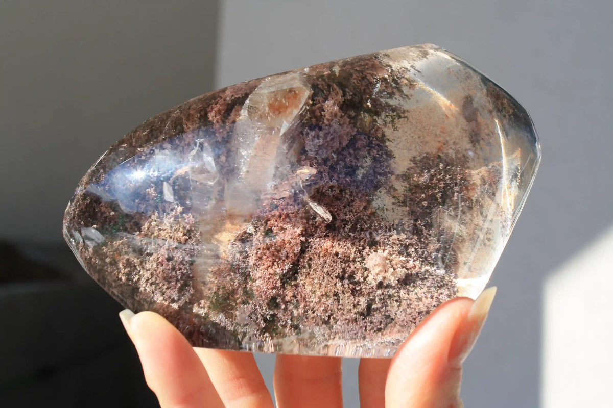 Pink AAA Grade Garden Lens with Inner Child ~ Pink Garden Quartz