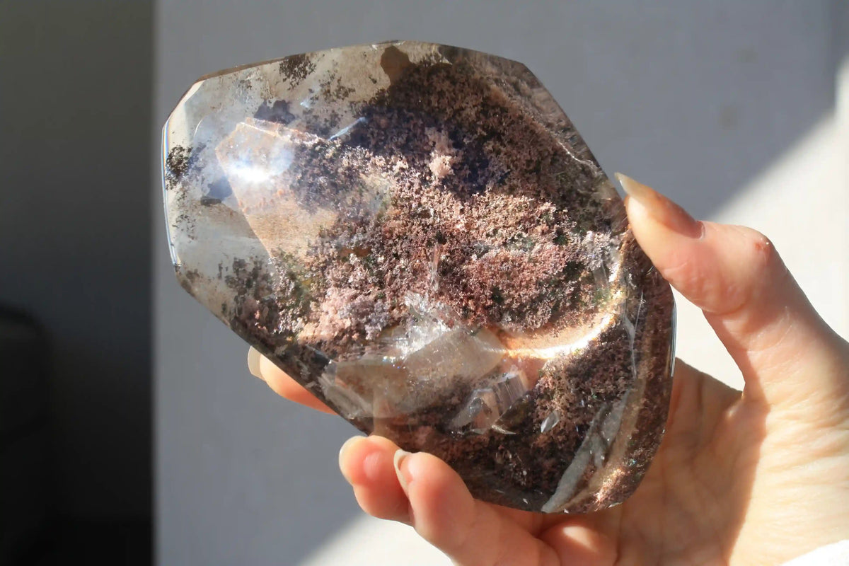 Pink AAA Grade Garden Lens with Inner Child ~ Pink Garden Quartz