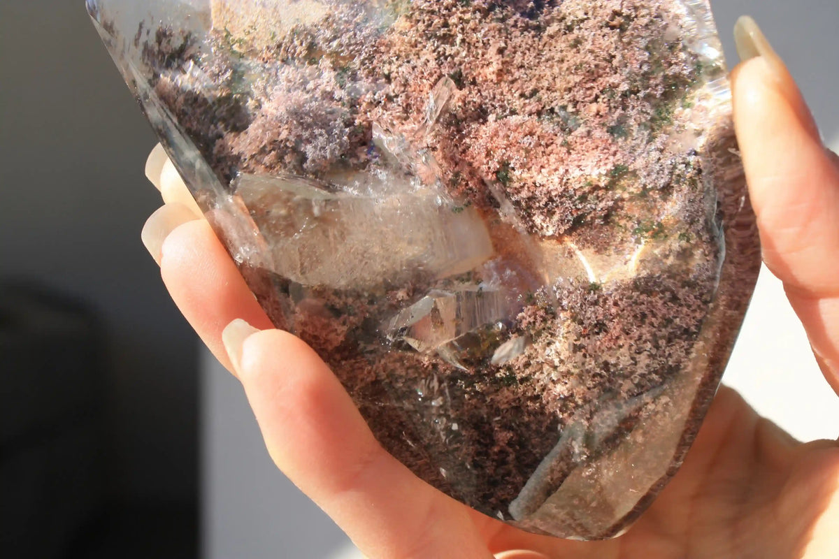 Pink AAA Grade Garden Lens with Inner Child ~ Pink Garden Quartz