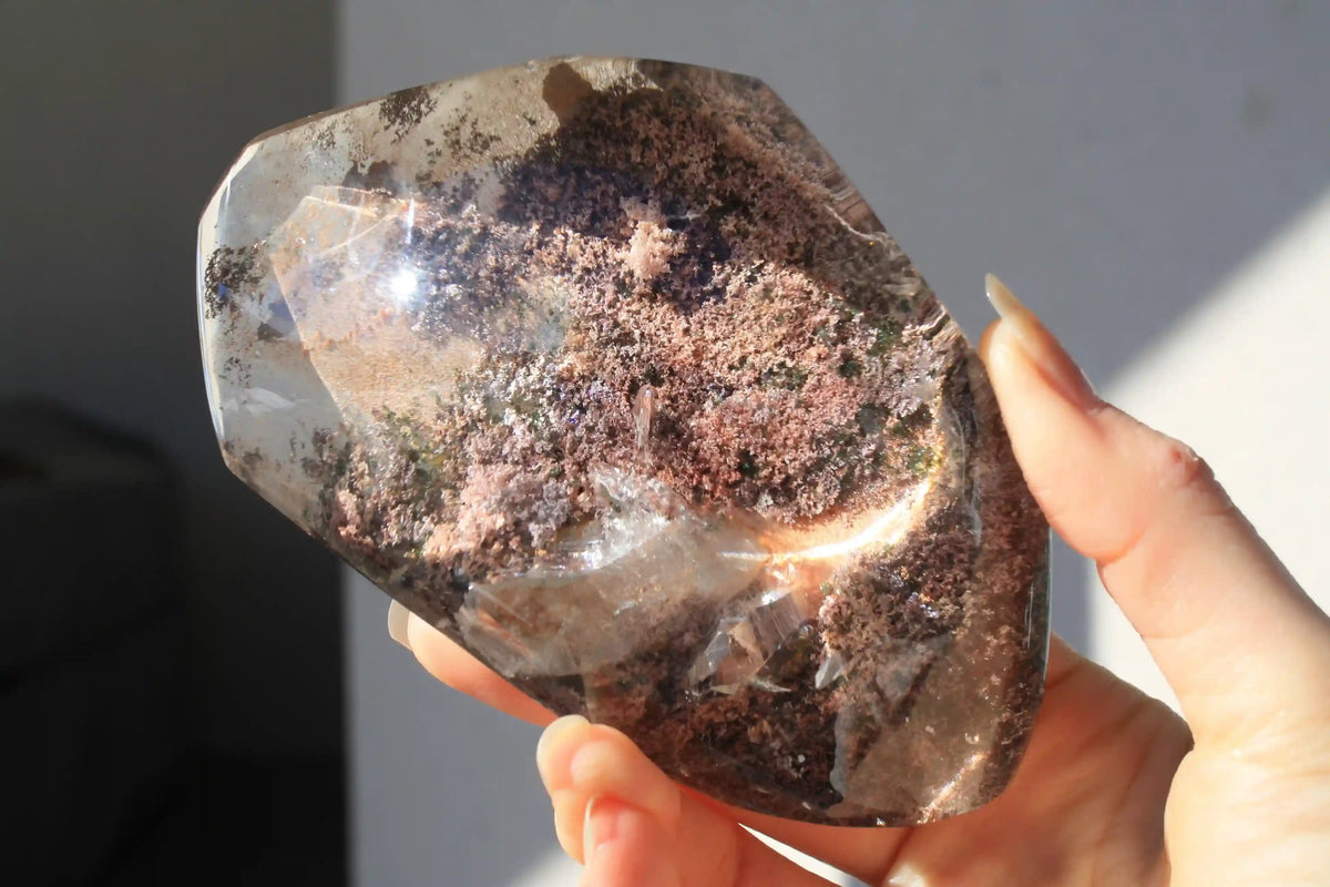 Pink AAA Grade Garden Lens with Inner Child ~ Pink Garden Quartz