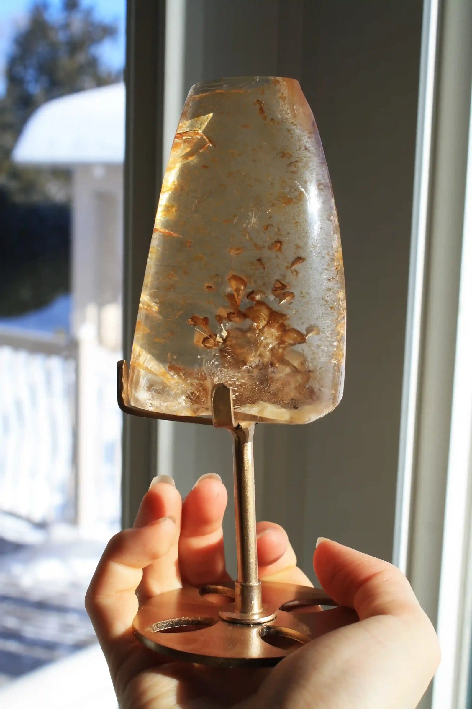 Garden quartz, unique inclusion quartz, penetrator quartz, inner child quartz, crystal shop, Canadian crystal shop, inclusion crystal