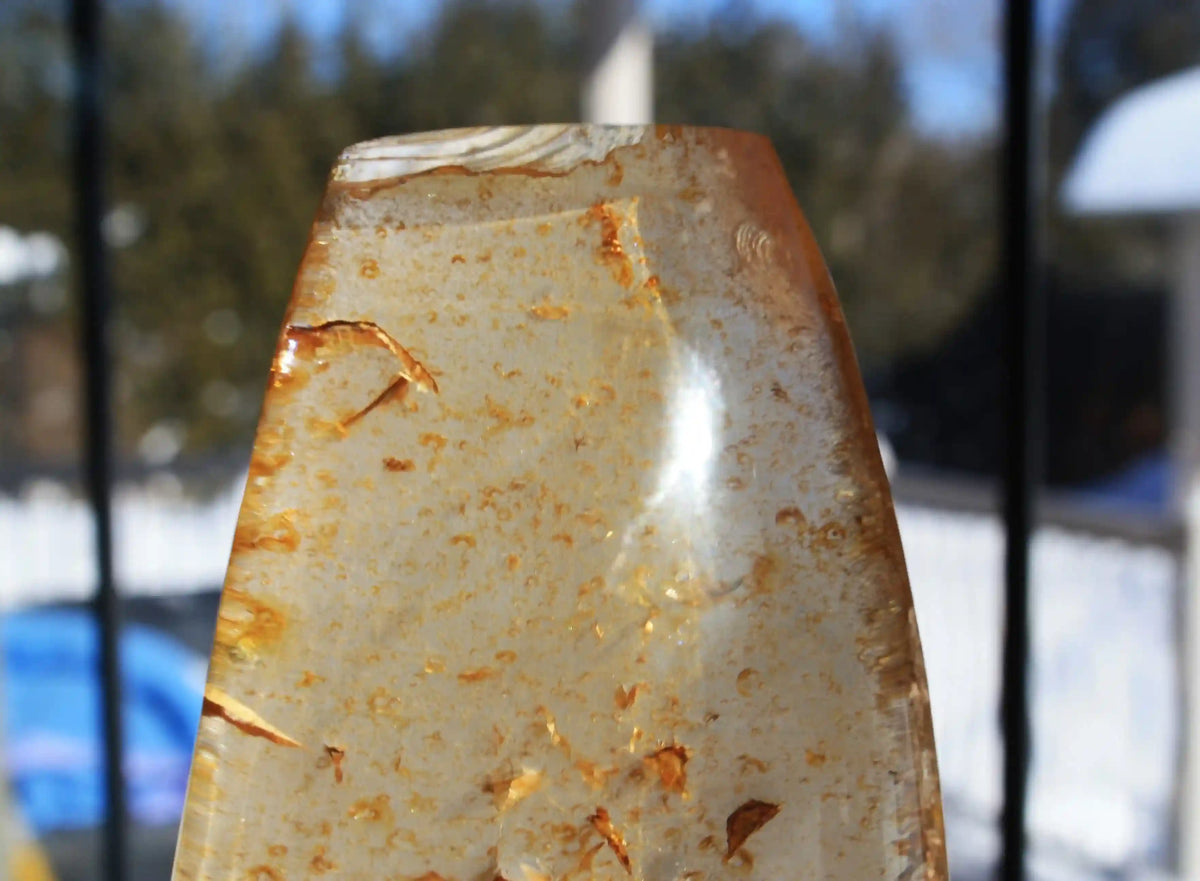 Garden quartz, unique inclusion quartz, penetrator quartz, inner child quartz, crystal shop, Canadian crystal shop, inclusion crystal