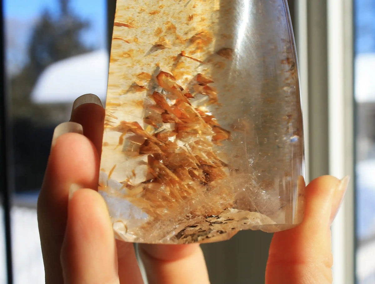 Garden quartz, unique inclusion quartz, penetrator quartz, inner child quartz, crystal shop, Canadian crystal shop, inclusion crystal